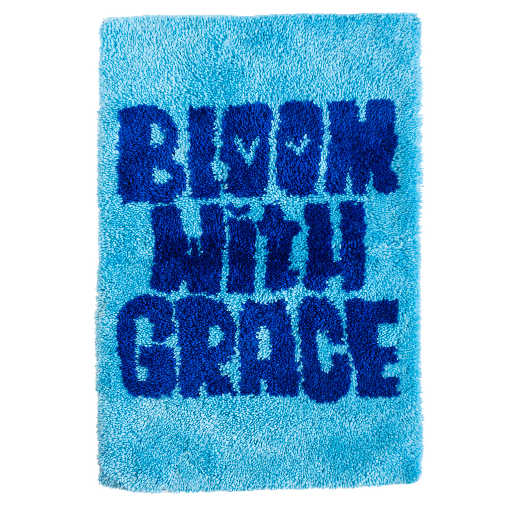 cutout of bloom with grace rug