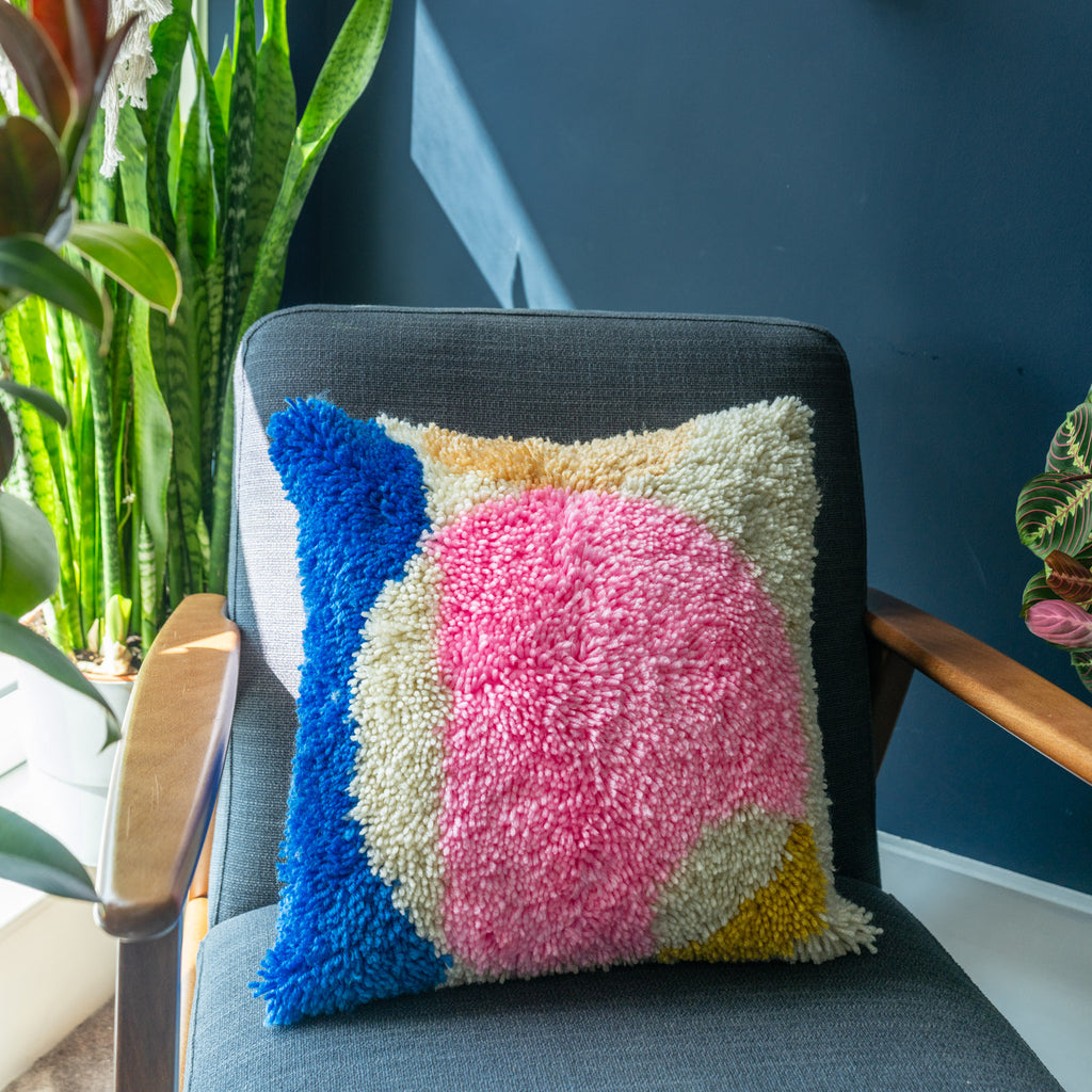 cushion with geometric design 